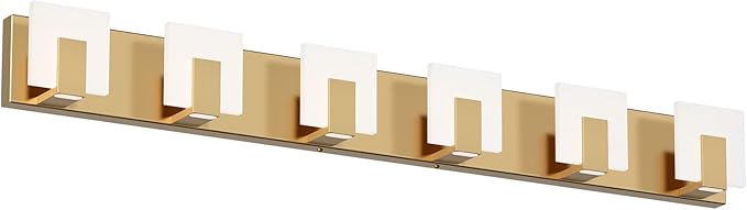 Aipsun Gold Vanity Lighting Fixtures Modern Vanity Lights LED 6 Lights Bathroom Vanity Light Up and Down Wall Light Fixtures 6000K