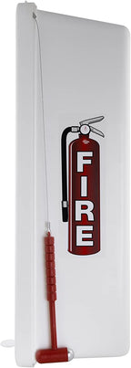 Fire Extinguisher Cabinet Fire Extinguisher Box Outdoor Fire Cabinet Mounted Fire Extinguisher Cabinet Fire Extinguisher Cover (White with Hammer Attachment, Rx350, Plastic, 5 Pounds, 4, AKA1)
