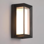 Outdoor Wall Lights LED 3 Color Outdoor Light Fixture Wall Mount Exterior Lights 2100Lm IP65 Exterior Wall Sconce,Rustproof Sconce with Double Shade,Matte Black Light for Porch 1 Pack