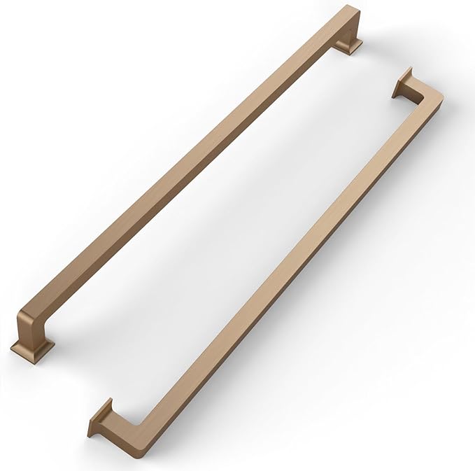 FILTA 15 Inch(381mm) Hole Centers Champagne Bronze Cabinet Pulls(Set of 6),Champagne Cabinet Pulls Zinc Alloy Kitchen Cabinet Handles Cabinet Hardware for Cabinets Cupboard Drawer