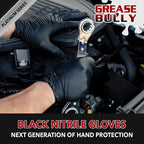 DENCO DISTRIBUTING, INC. Grease Bully Nitrile Gloves - 6MIL - Black - Powder & Latex Free - 1000 Count - 10 Boxes
