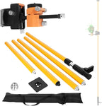 Laser Level Pole 13.8 foot/4.2m With 5/8&1/4 interface screws (6.25 inches/2.36 inches) thread for Rotary and Line Lasers,with multifunctional gimbal