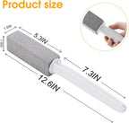 2 Pack Toilet Cleaner Hard Water Build up Remover with Ergonomic Handle, Toilet Bowl Stain Ring Remover, Pumice Cleaning Stone with Handle for Kitchen/Bathroom/Pool/Household Cleaning