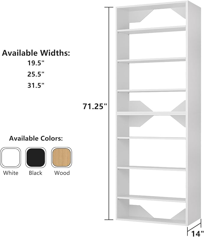 ROOMTEC Modular Closet System, 31.5" Shelf Closet Tower Wall-Mounted Closet Organizer, Wooden Tower for Walk-In Closets, Wardrobe Storage Kit, White