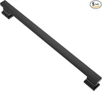 Alzassbg 5 Pack Matt Black Cabinet Pulls, 9 Inch(228.5mm) Hole Centers Kitchen Cabinet Handles for Cabinets and Drawers AL3061MB