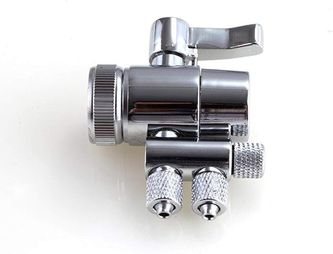 Faucet Diverter Valve with Aerator M22 Female Thread for 1/4" RO Tubing,Faucet Connector for Water Diversion,Faucet Tap for Countertop water Filter (Fits Two Way 1/4" OD Tubing Outlet)