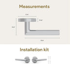 Mega Handles Ronn Dummy Door Handles - 4 Pack Heavy Duty Chrome Door Handles, Non-Turning Door Handle for Closet & French Doors, Single Side, Fits All Standard Doors - Polished Chrome