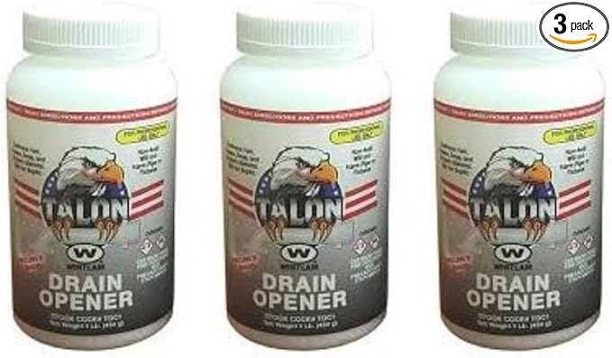 3-PK-Whitlam TDC-1 Talon Drain Opener-1 Pound-Septic System Safe