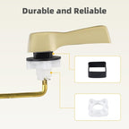 iFealClear Universal Metal Toilet Flush Handle Replacement, Front Mount Toilet Handle Replacement Compatible with Kohler, American Standard, TOTO, Mansfield, Solid Brass, Polished/Shiny Gold