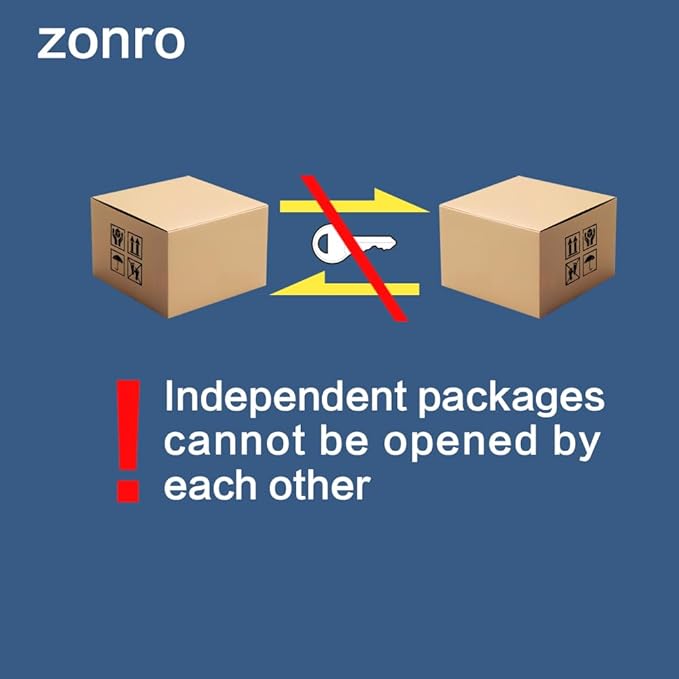 ZonRo Locks Laminated Steel Keyed Padlock, Keyed Alike Locks,1-9/16"(40mm) Wide Body,Long Shackle Padlock, Blue Plastic Hoop, Pack of 24