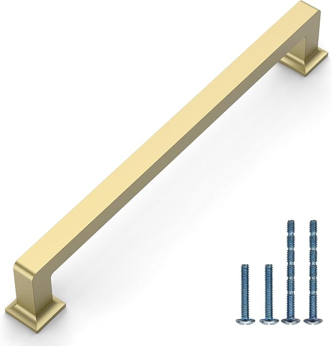 10 Pack 7"(177mm) Gold Cabinet Pulls Kitchen Cabinet Handles Matte Gold Drawer Pulls Cupboard Hardware for Cabinets CK0078