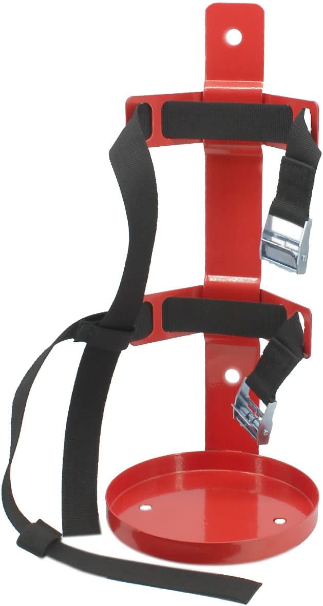 Fire Extinguisher Mount,Wall Hanging Bracket,Fire Extinguisher Holder for Home, Car, RV, Truck, Mini Fire Extinguishers (5LB red 1Pcs)
