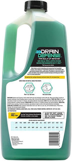 Zep Drain Defense Pipe Build-Up Remover - 64 oz (Case of 2) ZLDC648 - Professional Strength