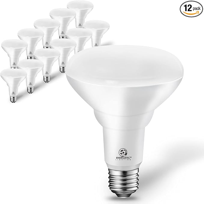 Energetic 12-Pack BR30 LED Recessed Light Bulb, 11W=75W, 2700K Soft White, 900LM, Dimmable Ceiling Flood Light Bulb for Cans, CRI85+