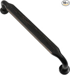 Alzassbg 10 Pack Oil Rubbed Bronze Cabinet Handles, 5 Inch(128mm) Hole Centers Arch Modern Cabinet Pulls Kitchen Cabinets Hardware for Cabinets and Drawers AL3503ORB