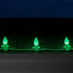 Wintergreen Lighting OptiCore C7 LED Christmas Light Bulbs - 25 Pack Heavy Duty Premium Outdoor Christmas Lights, E12 Base (Green Smooth)