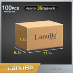 LanuBe Lock Laminated keyed Padlock (1-9/16", 40mm), keyed Alike Locks, Normal Shackle,Marked Black Plastic Hoop, Pack of 100