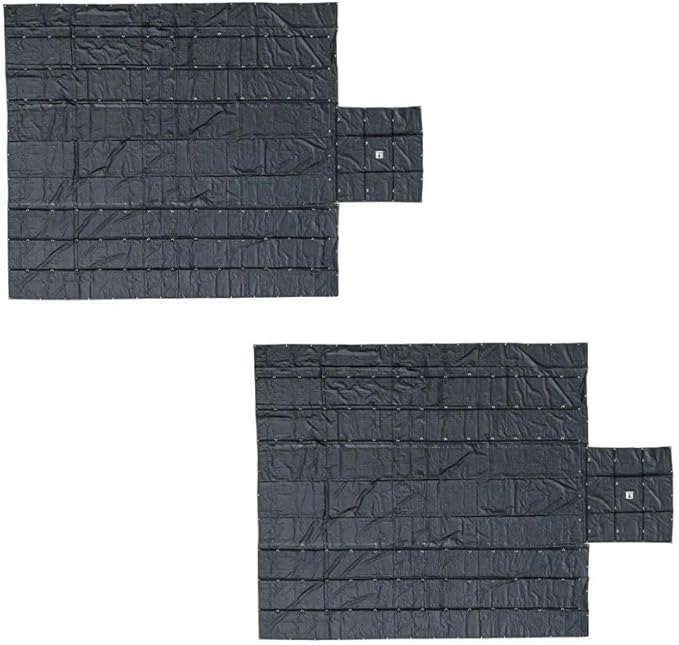 Mytee Products 2 Pack 24' x 27' Flatbed Trailer Lumber Tarp with 8 FT Drop - Heavy Duty Black 18 Oz Vinyl Waterproof Tarp for Truck/Trailers to Protect Cargo from Wind, Rain, Snow, and Sun
