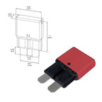 Auto Reset ATC/ATO 10 Amp Circuit Breaker Fuse for Automotive Marine RV Car Truck Audio Battery Protection Automatic Reset | Low Profile (10A, 3 Pack)