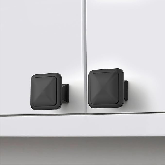 10 Pack Cabinet Knobs Black Kitchen Cabinet Knobs Matte Black Drawer Pulls Dresser Knobs Cupboard Hardware for Cabinets