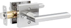 HOSOM Privacy Door Handles for Bedroom and Bathroom, Door Handle Interior Door Levers Keyless Reversible Square Door Locks, Satin Nickel, 1 Pack