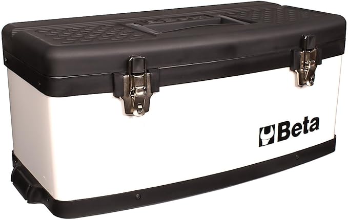 Beta C41H Two-Module Rolling Tool Chest, Detachable Tool Box, Telescopic Handles, White