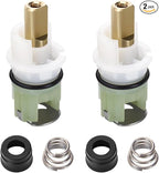 RP25513 Faucet Repair Kit – Compatible with Delta 3-Hole, 2-Handle Series, Includes RP24096 Cartridge, RP4993 Seat & Spring, RP24097 1/4 Turn Stop (2-Pack)