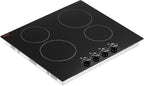 VEVOR Electric Ceramic Cooktop, Built-in Electric Stove Top, with Glass Panel, Knob Control, 11 Heat Levels, for Diverse Cooking Requirements (24inch-4burners/220V)