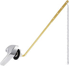 Universal Metal Front Mount Toilet Handle Replacement Kit Compatible with Kohler Toilet Tank Parts, Toilet Flush Lever Handle with Flapper Chains, Chrome