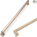 COTYKILEY 10 Pack 15 Inch(381mm) Champagne Bronze Cabinet Handles Champagne Kitchen Cabinet Pulls Cabinet Door Handles Kitchen Cabinet Hardware Cupboard Drawer Pulls Dresser Handles