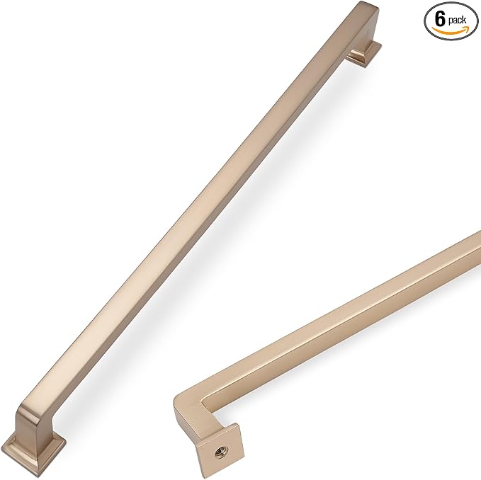 COTYKILEY 6 Pack 12.6 Inch(320mm) Champagne Bronze Cabinet Handles Champagne Kitchen Cabinet Pulls Cabinet Door Handles Kitchen Cabinet Hardware Cupboard Drawer Pulls Dresser Handles