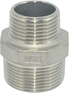 1-1/4" x 1" Male Threaded Reducing Nipple Fitting/Adapter,Stainless Steel SS304 NPT Pipe Hex Reducer