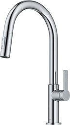 KRAUS Oletto Single Handle Pull Down Kitchen Faucet in Chrome, KPF-2820CH