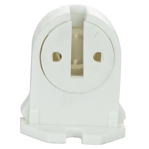 Diodesy- Non-Shunted T5 Lamp Rotary Lock Push-Up Socket for Linear Fluorescent & LED Tube Replacements White Finish Durable Construction Pack of 10