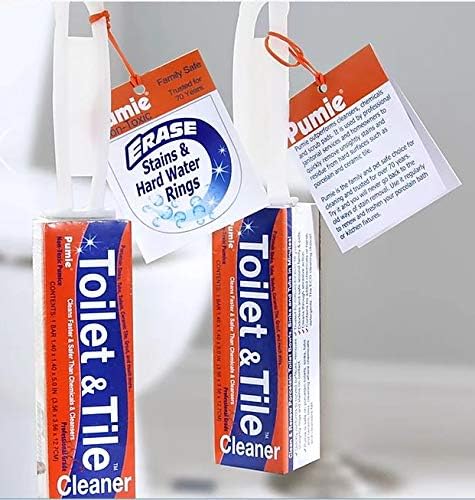PUMIE Toilet & Tile Pumice Cleaner, Pumice Stick with Handle, Multi-Function Toilet Bowl Cleaner by US Pumice, Bath-8, Pack of 2