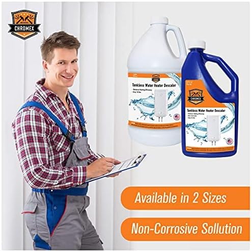 Chromex Tankless Water Heater Descaling Solution | Highly Effective Descale, 1 gallon