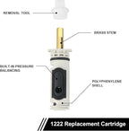 1222 One-Handle Posi-Temp Faucet Replacement Cartridge | Compatible with Shower Only Configurations and Moen Tub Shower | Aftermarket Replacement | Durable Brass and Plastic