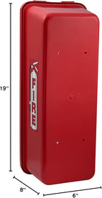 PRO&Family Fire Extinguisher Cabinet Fire Extinguisher Box Outdoor Fire Cabinet Mounted Fire Extinguisher Cabinet Fire Extinguisher Cover (1, Red with Pull-Panel, 5 lb)