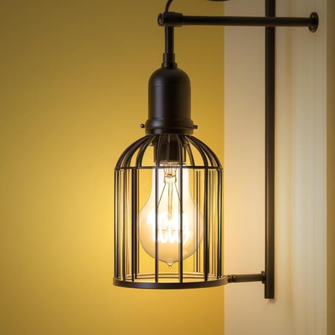 Jslinter Incandescent Light Bulbs 60 Watt Dimmable Bulbs 4 Pack, 2200K A19 Soft Light Bulbs Warm Light, 110v E26 Eecorative Light Bulb, Vintage 230LM Edison Bulb for Bedrooms, Living Rooms