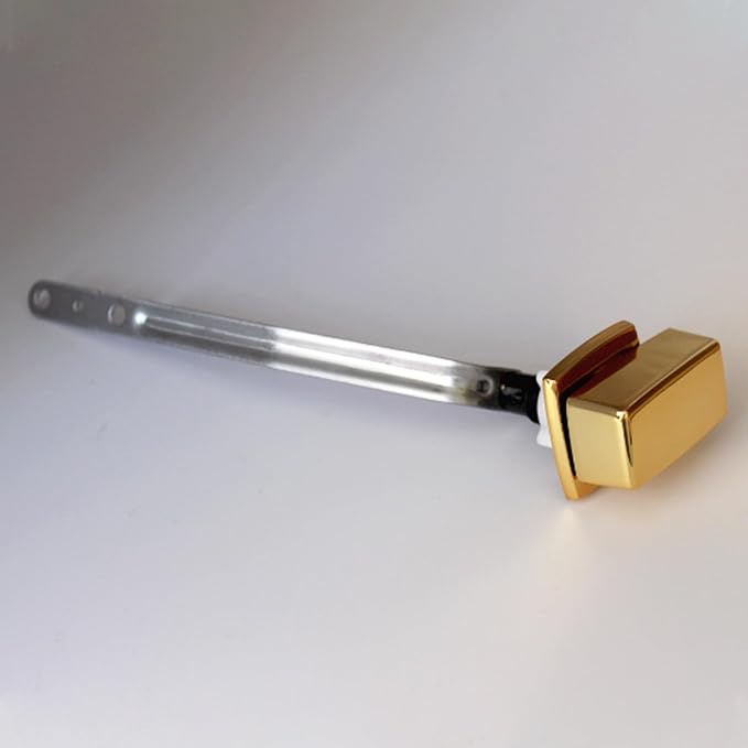 Toilet Flush Handle Replacement, Side Mount Toilet Tank Lever Compatible with Kohler 85114-CP Trip Lever Kit, Polished Golden