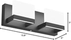 Tipace LED Dimmable Bathroom Vanity Light - 2 Lights Frosted White Acrylic Up and Down Fixture Over Mirror (6000K)