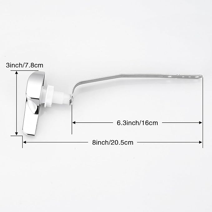 Toilet Handle for Kohler 87115-CP Left Trip Lever Service Kit, Toilet Handle Replacement Kit Side Mount, Toilet Tank Lever, 1-Pack Polished Chrome