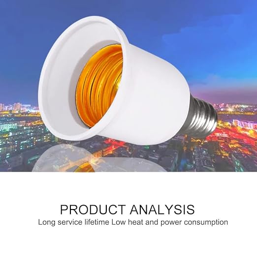 5-Pack E12 to E26 Adapter, Chandelier Light Socket, Candelabra E12 to Medium Socket E26/E27 Converter Bulb Base Adapter Converter for Ceiling Fans Light, Pendant Light