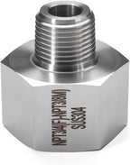 2 pieces Npt3/4 Female to Npt3/8Male Reducer,3/4-3/8Water pipe Adapter, Fabricate of 304 Stainless Steel