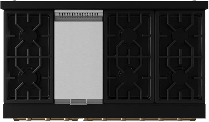 Gordon Ramsay by THOR Kitchen 48 Inch Professional Liquid Propane Range with Tilt Panel Touch Control in Black/Bronze