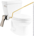 Hibbent Universal Metal Side Mount Toilet Handle Replacement Kit, Brass Toilet Flush Tank Lever with Stainless Steel Flapper Chains for Most Toilets, Brushed Nickel