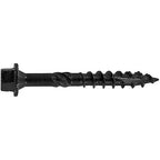 #14 X 2 Heavy Duty Black Timber/Log/Landscaping Wood Screws - Exterior Coated Heavy Duty Screws - ~50 Screw Count - Heavy Duty Black Log Wood Screws