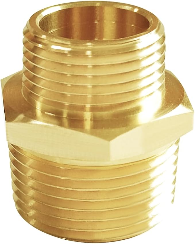 Joywayus 3/4" NPT Male × 1" NPT Male Brass Pipe Fitting Adapter