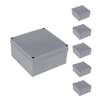 6 Pack Junction Box-4" x 4" x 3" IP65 ABS Plastic Dustproof Waterproof Electrical Box Project Junction Conduit Box for Electrical Outdoor Enclosure