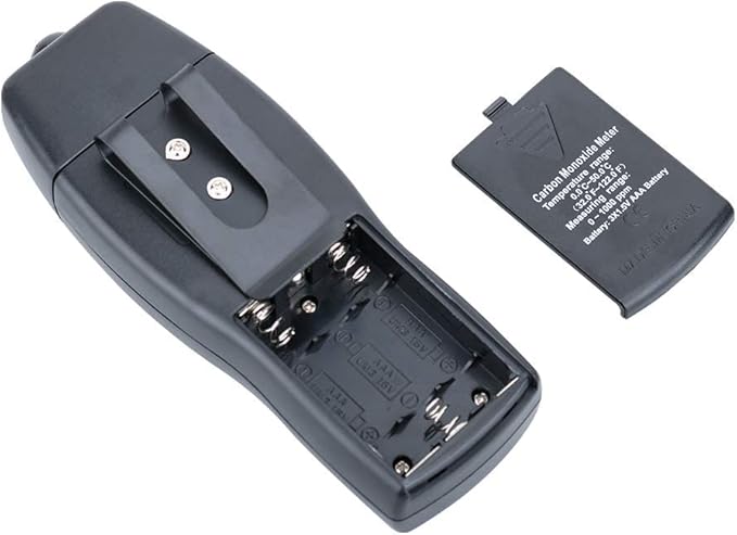 Handheld Carbon Monoxide Meter, Portable Carbon Monoxide Detector, Professional-Grade CO Gas Tester with LCD Backlit Display, 0-1000PPM Range for Industrial and Home (Battery Not Included)